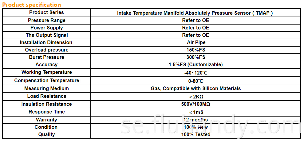 HM8240A Manifold Air Pressure Sensor